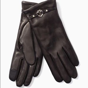 Kate Spade Black Leather Gloves - New w/ Tags